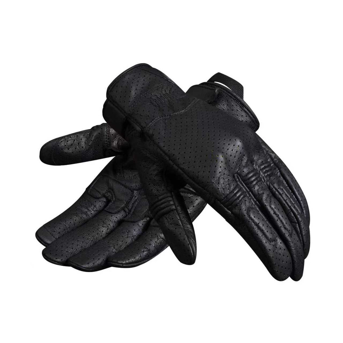 MCP ERGO BEE black motorcycle gloves - lightweight leather gloves