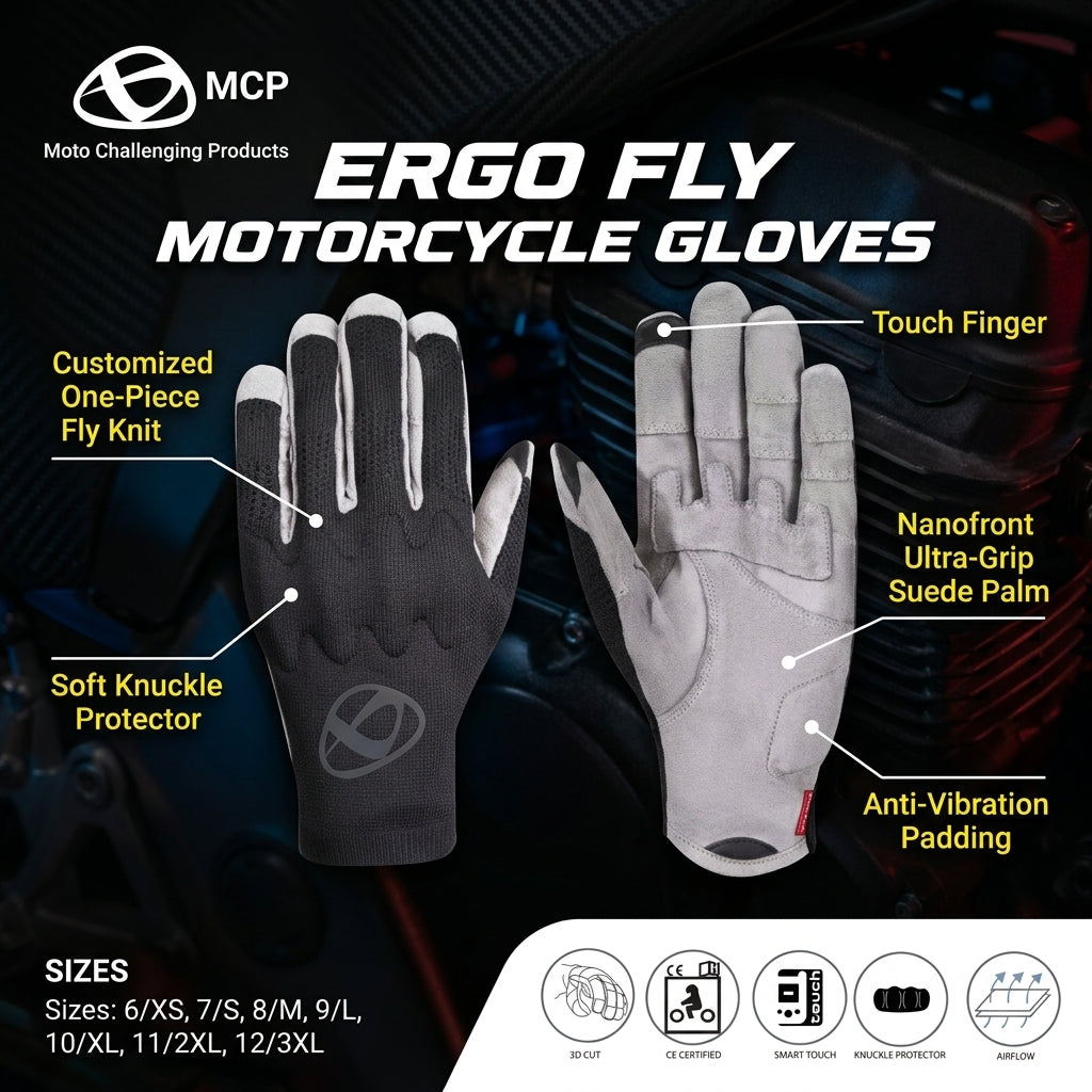 MCP ERGO FLY gloves lifestyle - summer motorcycle gloves Australia