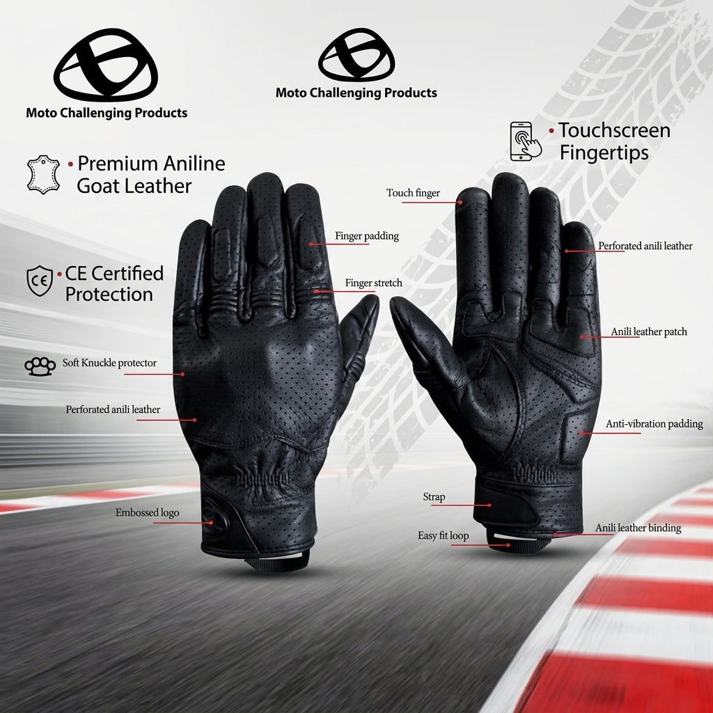 MCP ERGO BEE gloves lifestyle shot - motorcycle riding gloves Australia